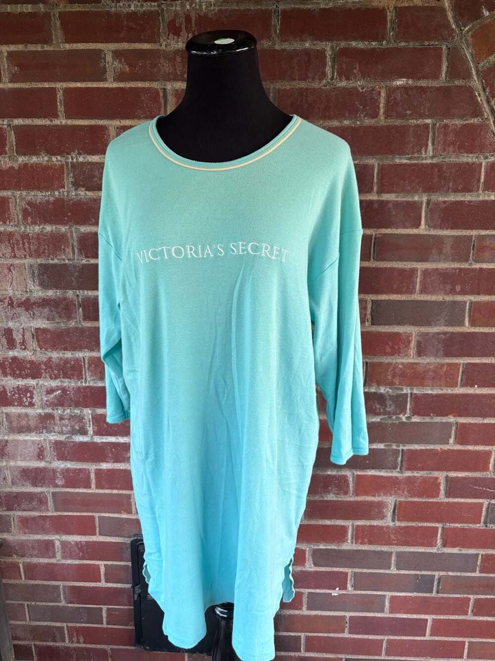 Victoria's Secret Pink Shirt Can't Get Up Women's Jr Size S Sleep Green *READ*